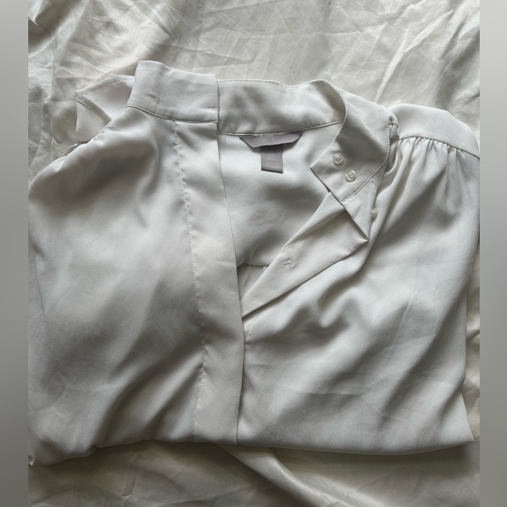 White H&M long sleeve blouse